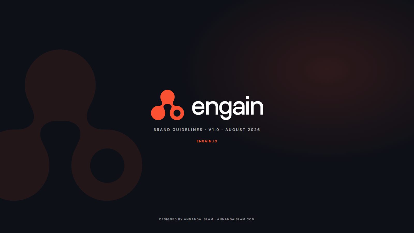 Engain brand book, page 38: back cover