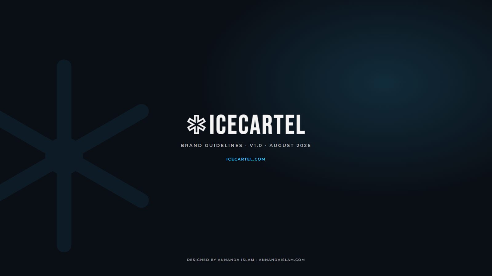 Icecartel brand book, page 38: back cover