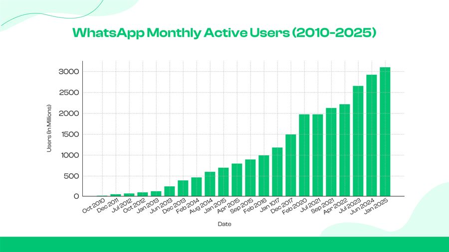 WhatsApp usage infographic