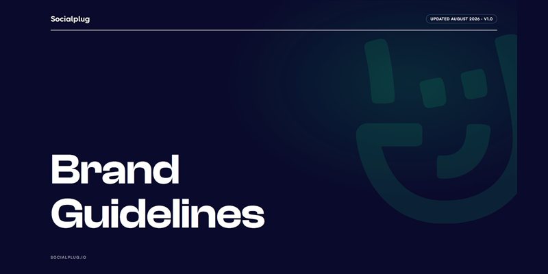 Socialplug brand guidelines cover